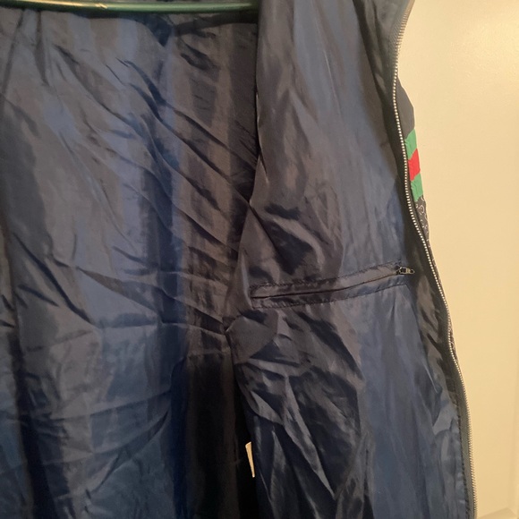 Gucci Navy Windbreaker with Red and Green Stripes - Picture 4 of 5